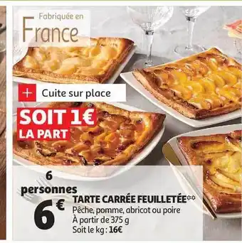 Auchan Tarte Carrée Feuilletée offre