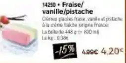 Thiriet Fraise vanille,pistache offre