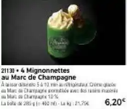 Thiriet 4 mignonnettes au marc de champagne offre