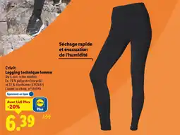 Lidl CRIVIT Legging technique femme offre