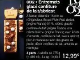 Thiriet Entremets glacé confiture de lait,abricot offre