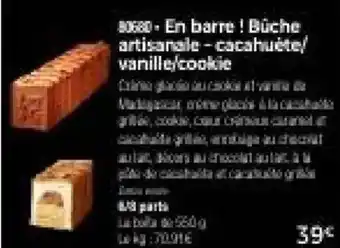 Thiriet En barre büche artisanale - cacahuète, vanille,cookie offre