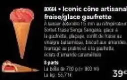 Thiriet Iconic cone artisanal fraise,glace gaufrette offre