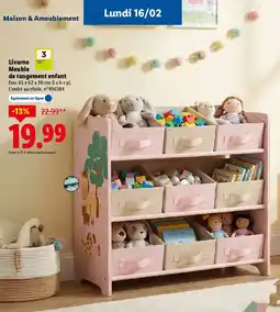Lidl Livarno Meuble de rangement enfant offre