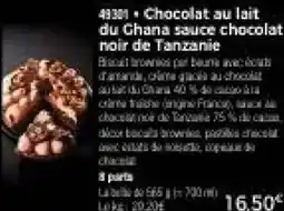 Thiriet Chocolat au lait du ghana sauce chocolat noir de tanzanie offre