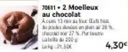 Thiriet 2 moelleux au chocolat offre