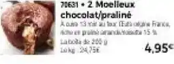Thiriet 2 Moelleux chocolat,praliné offre