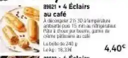 Thiriet 4 éclairs au café offre