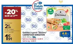 Carrefour Galettes à garnir Dürüms CARREFOUR SENSATION offre