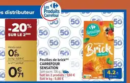 Carrefour Feuilles de Brick CARREFOUR SENSATION offre