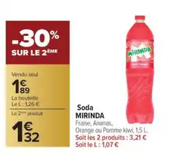 Carrefour Soda MIRINDA offre