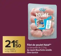 Carrefour Filet de poulet Halal offre