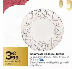 Carrefour Gamme de vaisselle Auréus offre