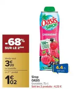 Carrefour Sirop Oasis offre