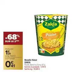 Carrefour Noodle Halal ZAKIA offre