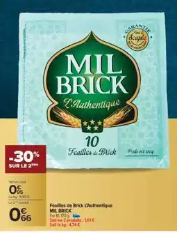 Carrefour Feuilles de Brick L'Authentique offre
