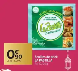 Carrefour Feuilles De Brick La Pastilla offre