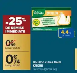 Carrefour Bouillon cubes Halal KNORR offre