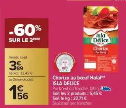 Carrefour Market Chorizo au bœuf Halal offre