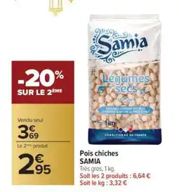 Carrefour Pois Chiches Samia offre