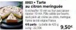 Thiriet Tarte au citron meringuée offre