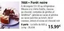 Thiriet Forêt noire offre