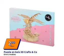 Action Puzzle en bois 3D Crafts & Co offre