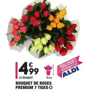 ALDI Bouquet de roses premium 7 tiges offre