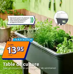 Action Table de culture offre