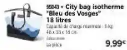 Thiriet City bag isotherme bleu des vosges 18 litres offre