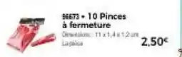 Thiriet 10 pinces à fermeture offre
