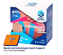 Action Bande de kinésiologie Sport Support offre