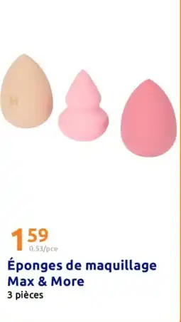 Action Éponges de maquillage Max & More offre
