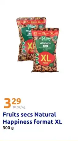 Action Fruits secs Natural Happiness format XL offre