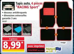 Norma Diamond car tapis auto, 4 pièces racing sport offre