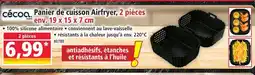 Norma Cécoa panier de cuisson airfryer, 2 pièces env. 19 x 15 x 7 cm offre