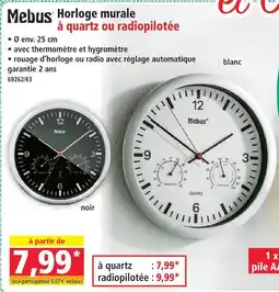 Norma Mebus horloge murale offre