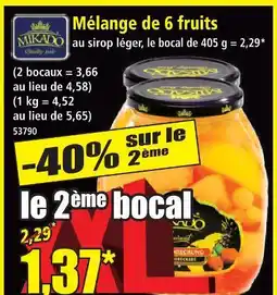 Norma Mikado mélange de 6 fruits au sirop léger offre