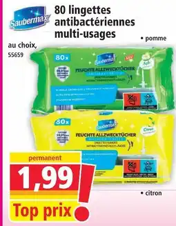 Norma Saubermax lingettes antibactériennes multi-usages offre