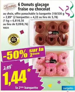 Norma Fürstenkrone 6 donuts glaçage fraise ou chocolat offre