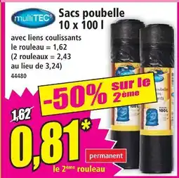 Norma Multitec sacs poubelle avec liens coulissants offre