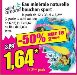 Norma Eau minérale naturelle bouchon sport offre