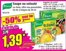 Norma Knorr soupe ou velouté légumes du soleil offre