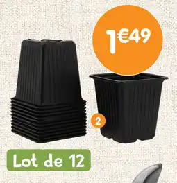 b&m Lot de 12 pots de culture offre