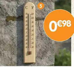 b&m Thermomètre en bois offre