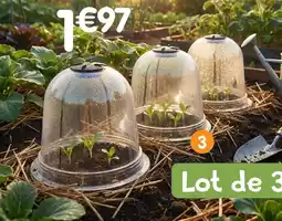 b&m Lot de 3 cloches de culture offre