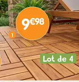 b&m Lot de 4 dalles acacia offre