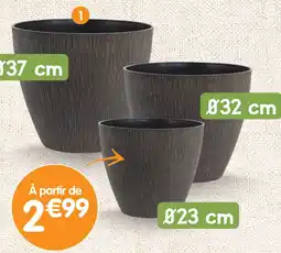 b&m Pot rond effet bois offre