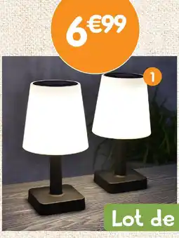 b&m Lot de 2 lampes à poser offre