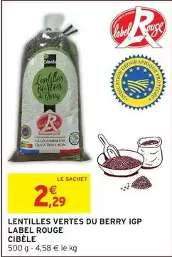 Intermarché Express Label rouge - lentilles vertes du berry igp offre